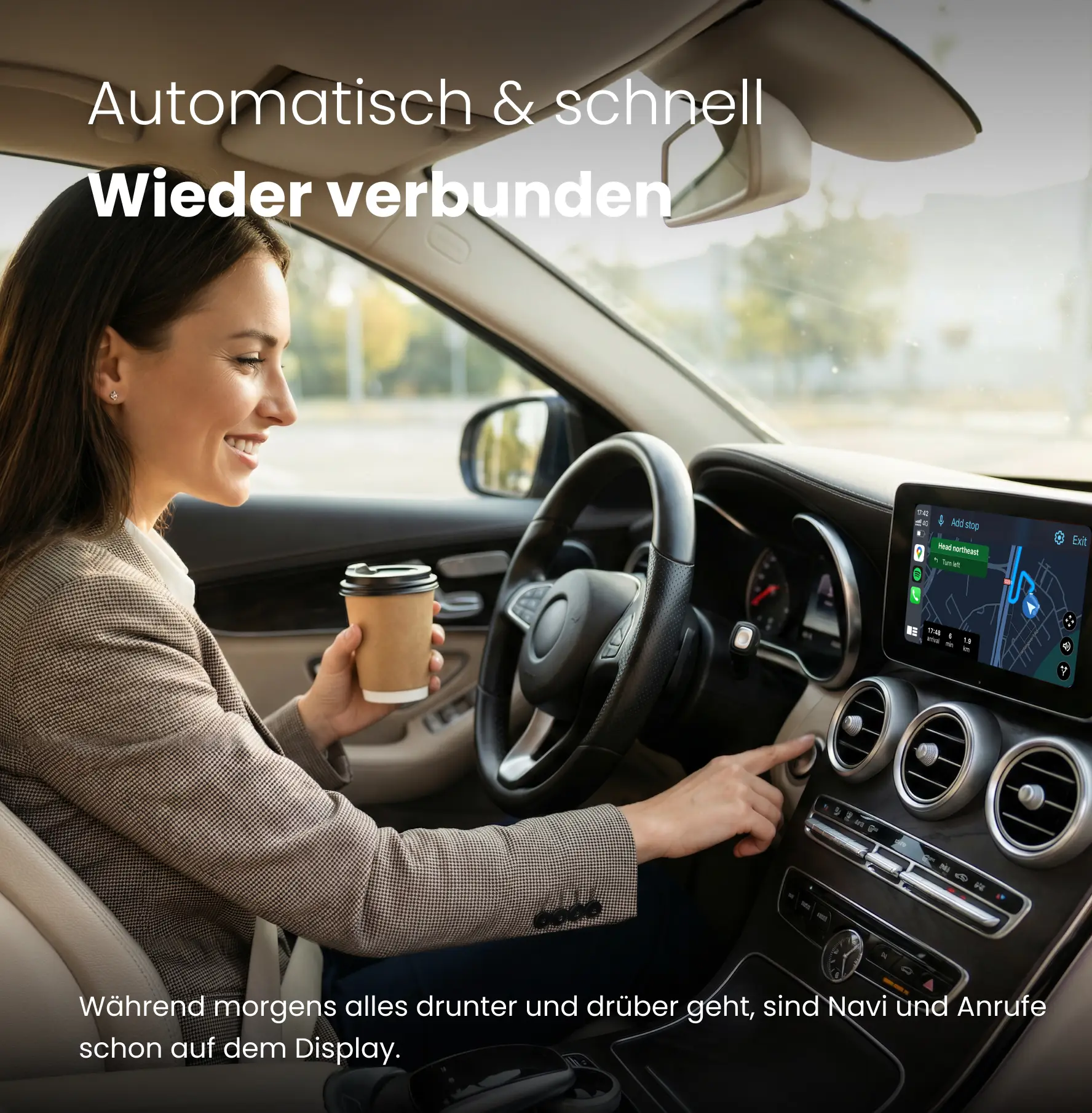Ottocast® Mini NOVA Wireless CarPlay und Android Auto Adapter - Image 6