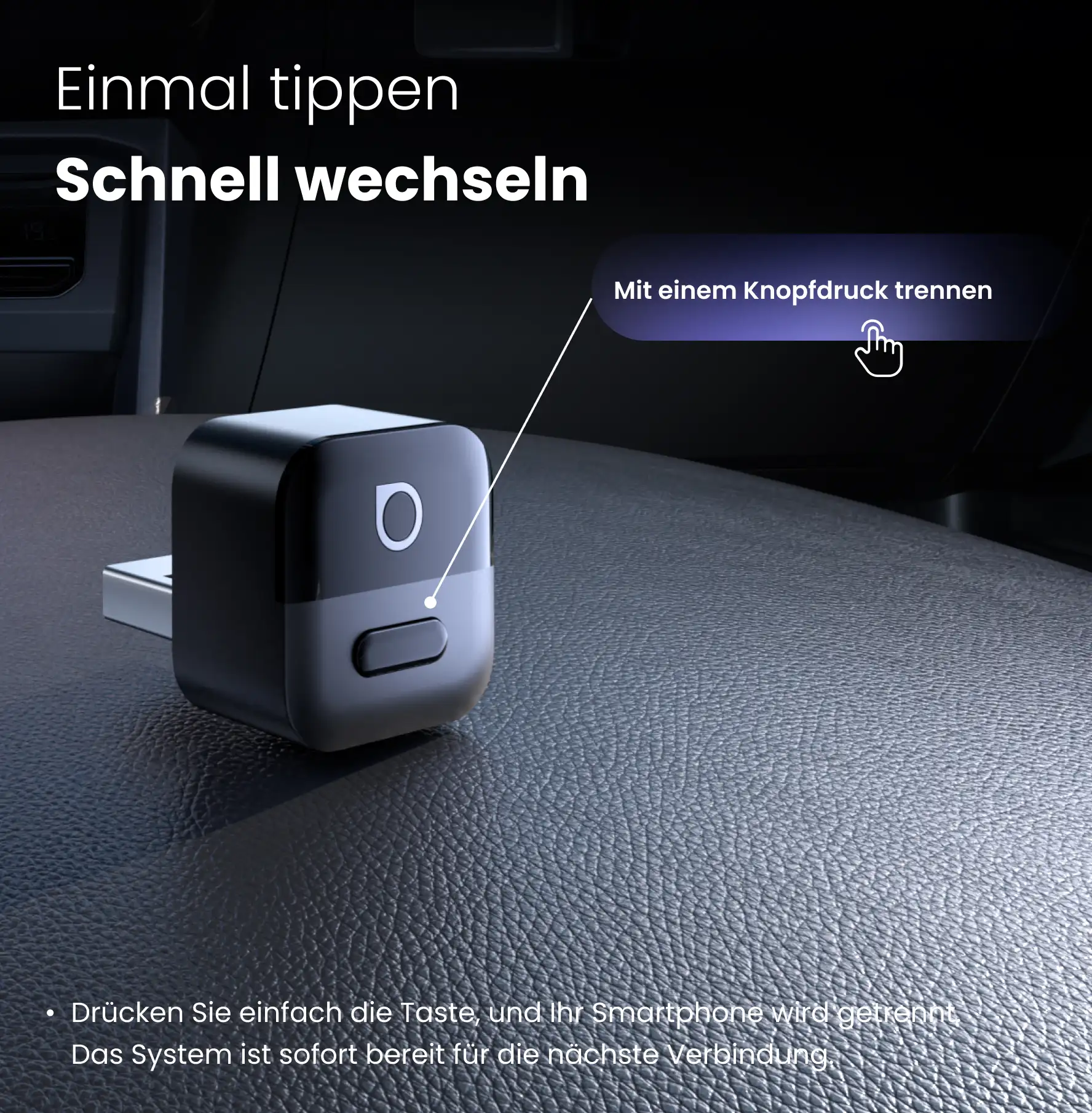 Ottocast® Mini Pico Wireless CarPlay und Android Auto Adapter - Image 7