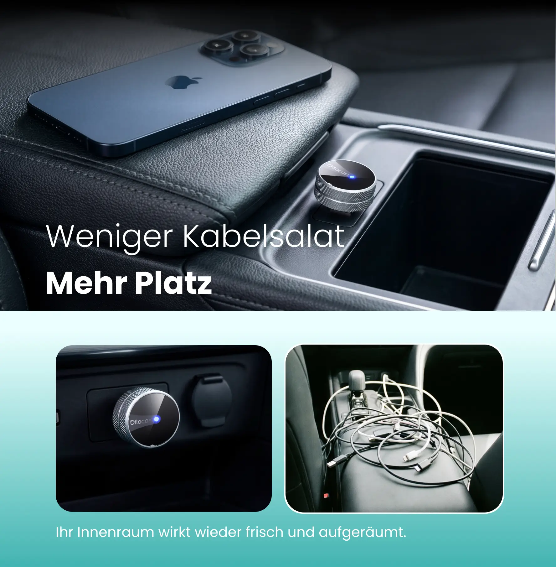 ⏳ 12-Stunden-Blitzangebot! Nicht verpassen! 💥Ottocast® Mini Tube Wireless CarPlay und Android Auto Adapter - Image 8