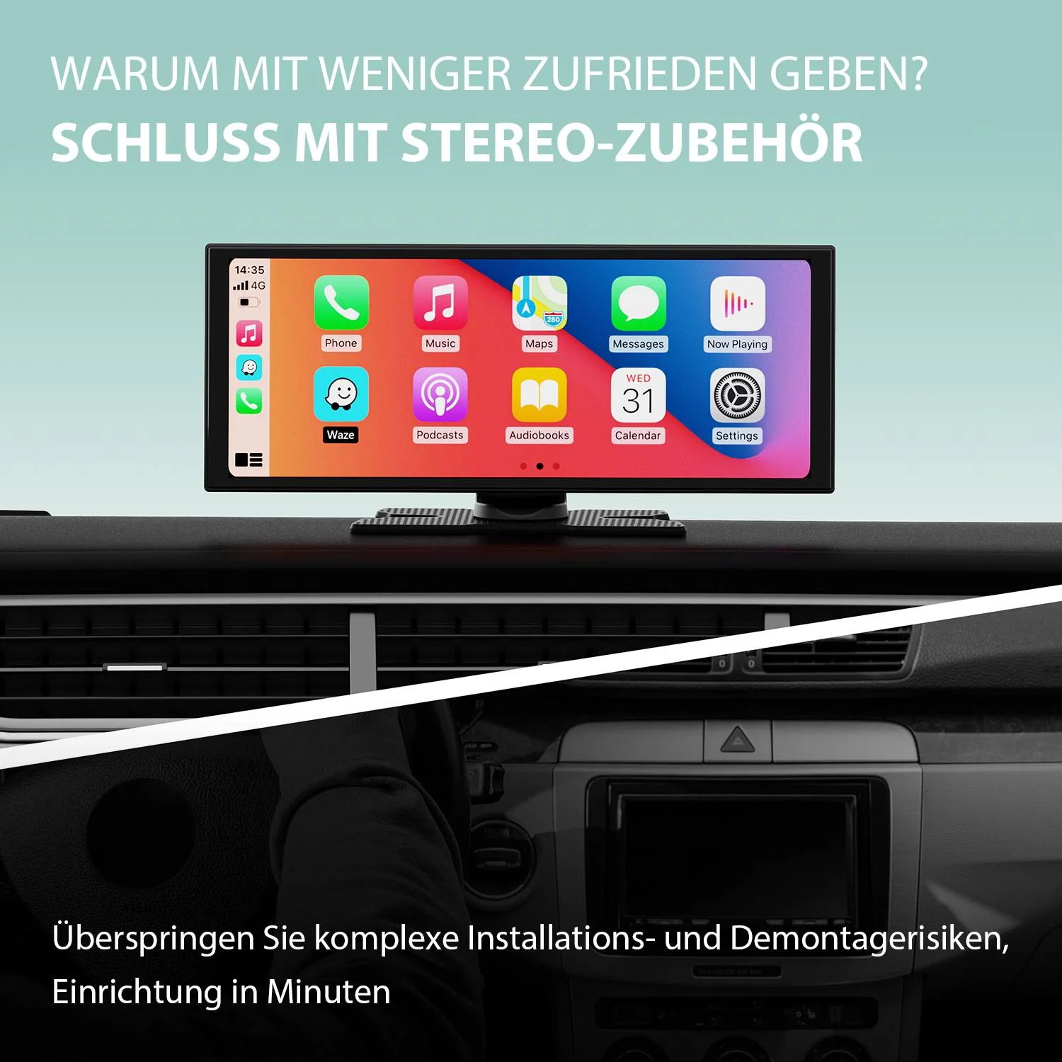 Ottocast® ScreenFlow Wireless CarPlay und Android Auto Display - Image 8