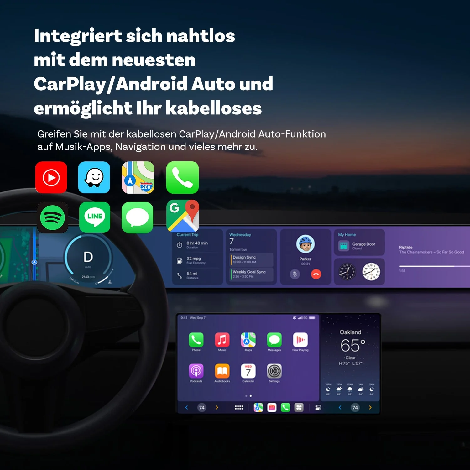 Ottocast® 2026 Mini Wireless CarPlay und Android Auto Adapter - Image 7