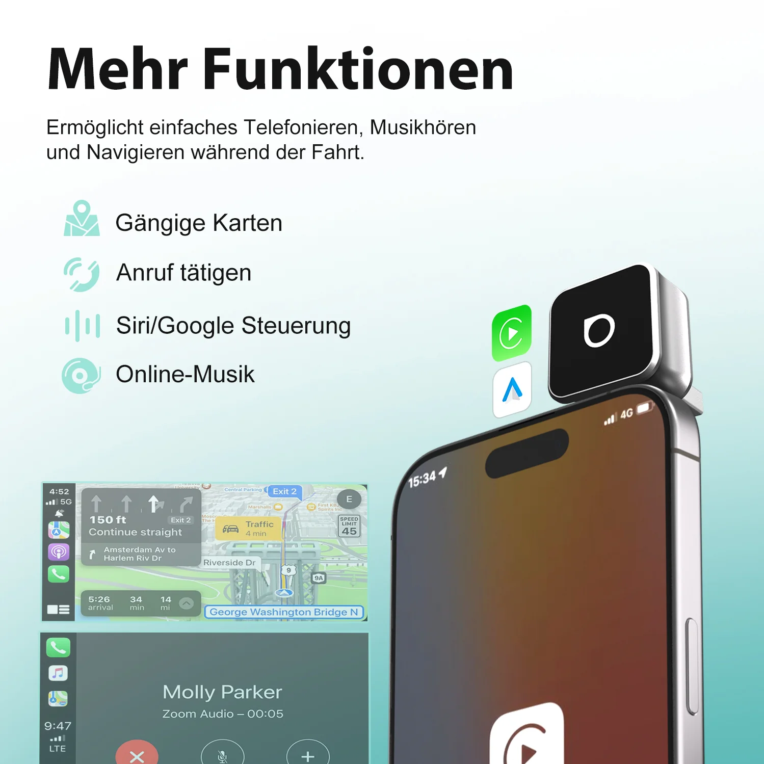 ⏳ 12-Stunden-Blitzangebot! Nicht verpassen! 💥Ottocast Mini Cube 3.0 Ultra Wireless CarPlay Und Android Auto Adapter - Image 11