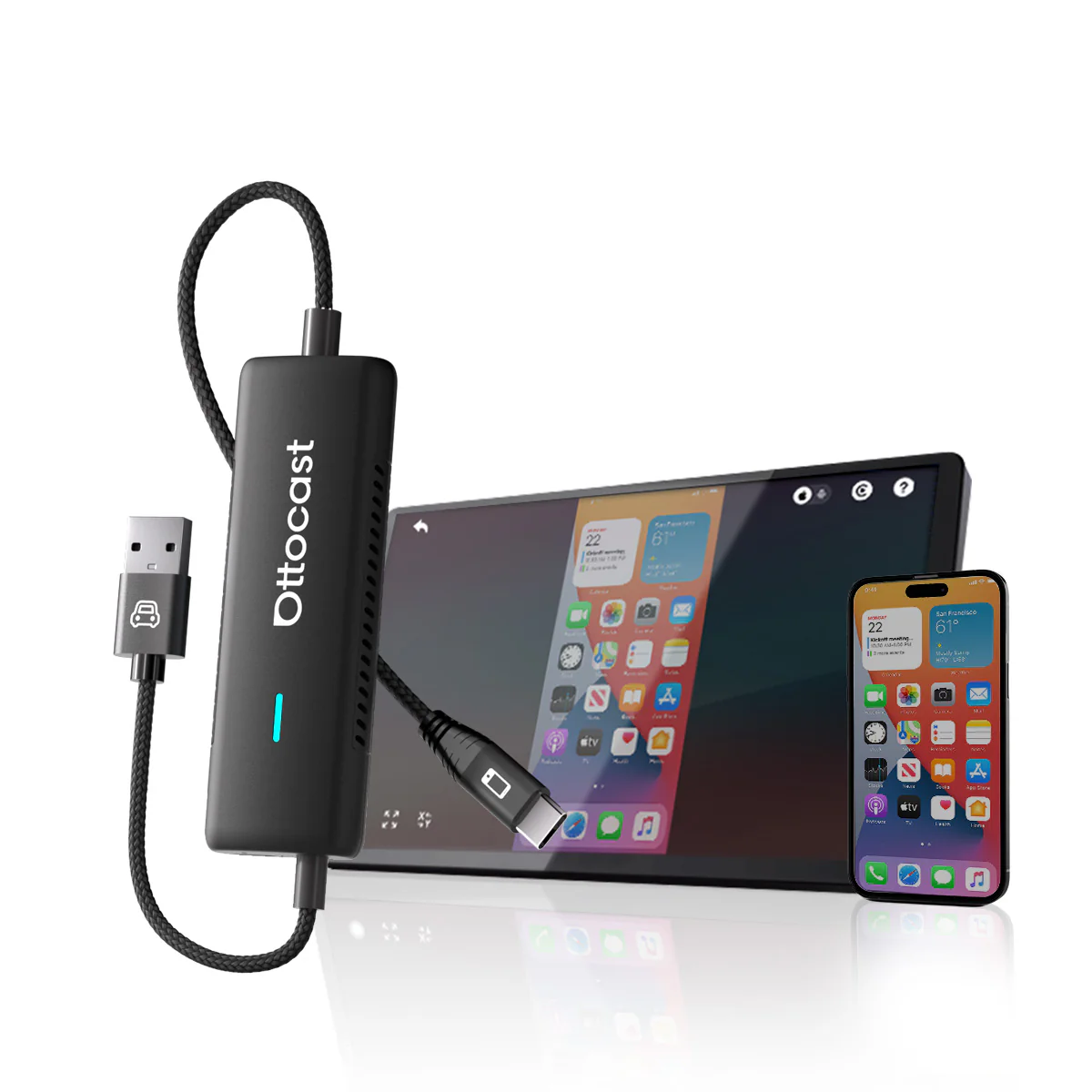 Ottocast® Mirror Touch Wireless CarPlay Adapter - Image 11