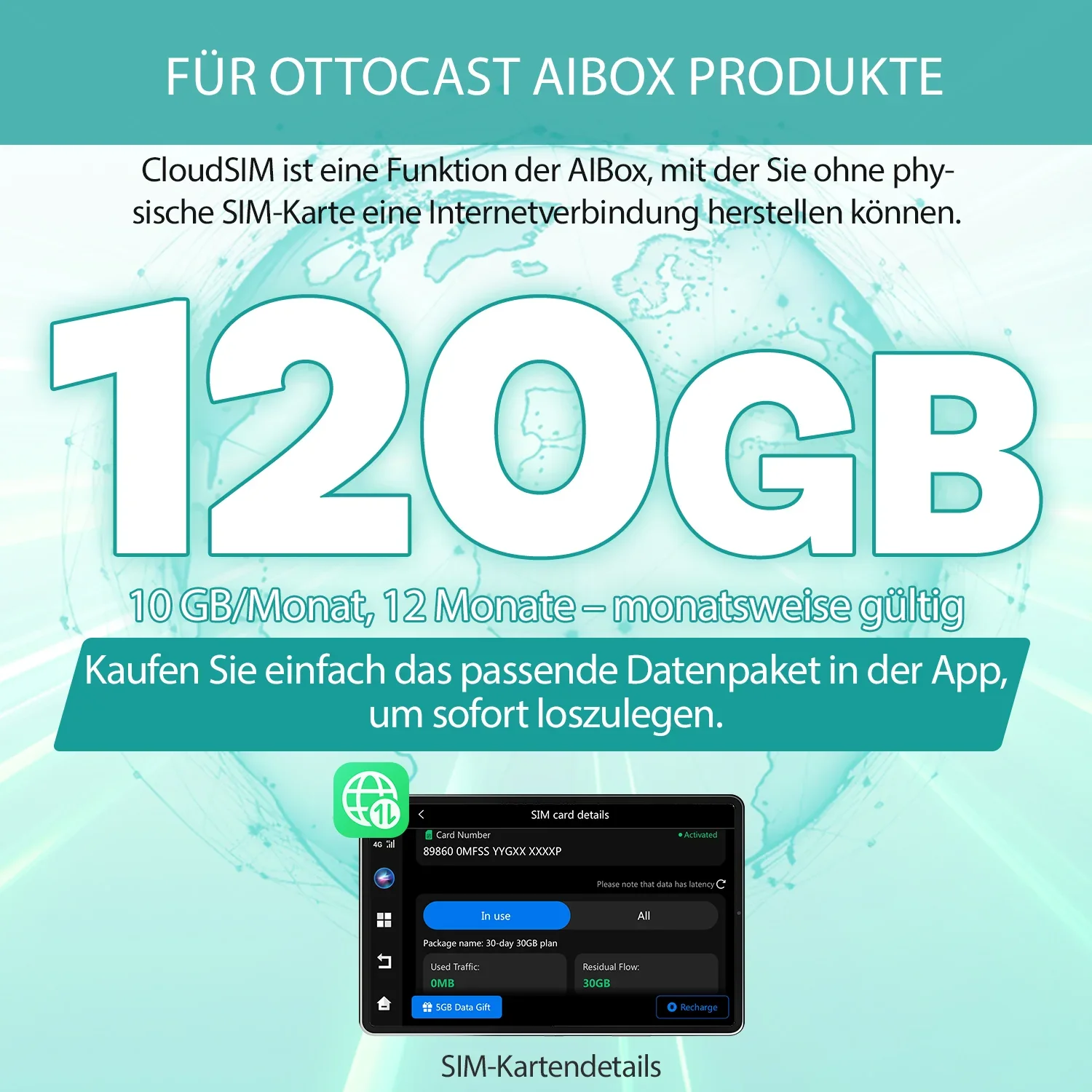 OTTOCAST® CloudSIM 10 GB/30 GB/60 GB/120 GB - Image 10