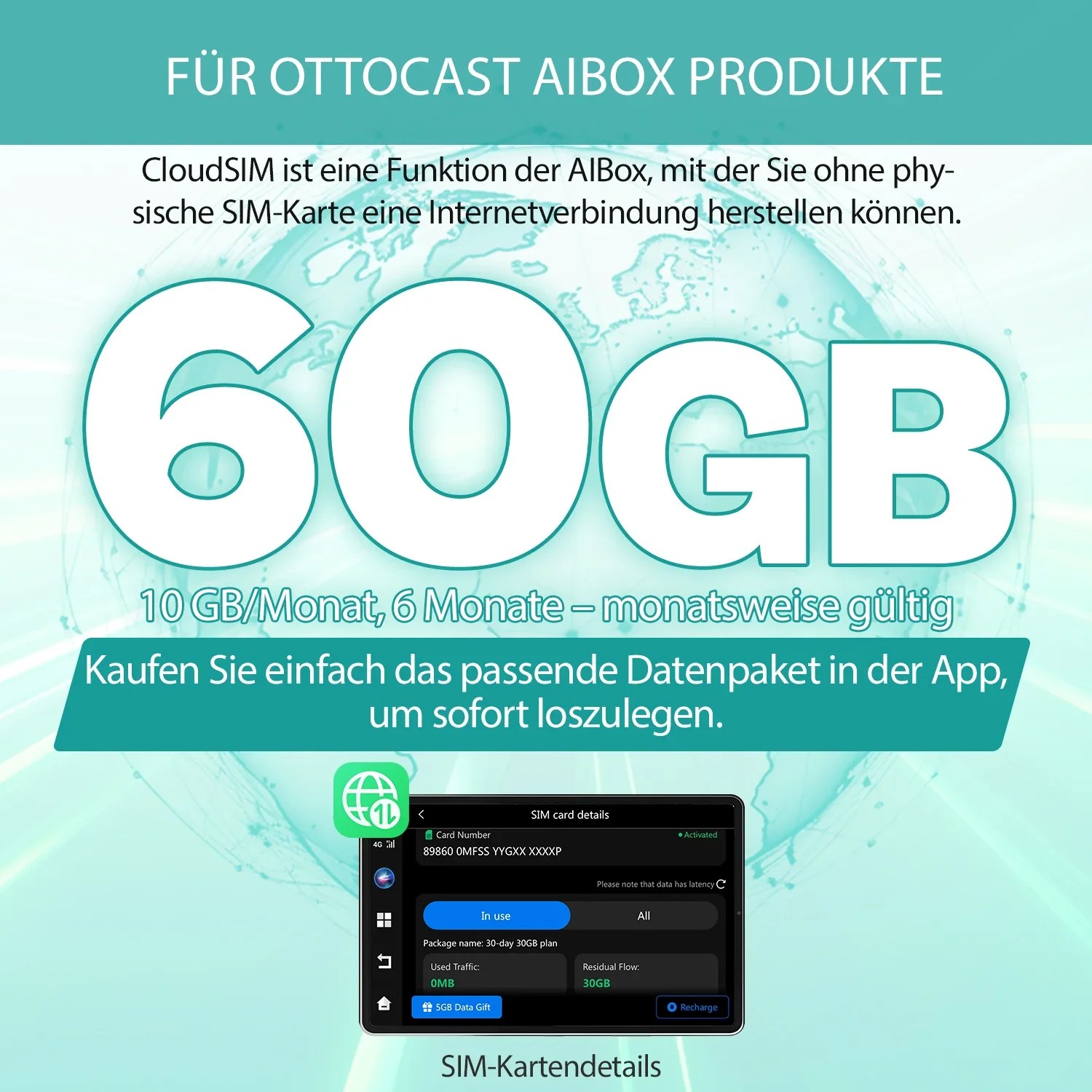 OTTOCAST® CloudSIM 10 GB/30 GB/60 GB/120 GB - Image 9