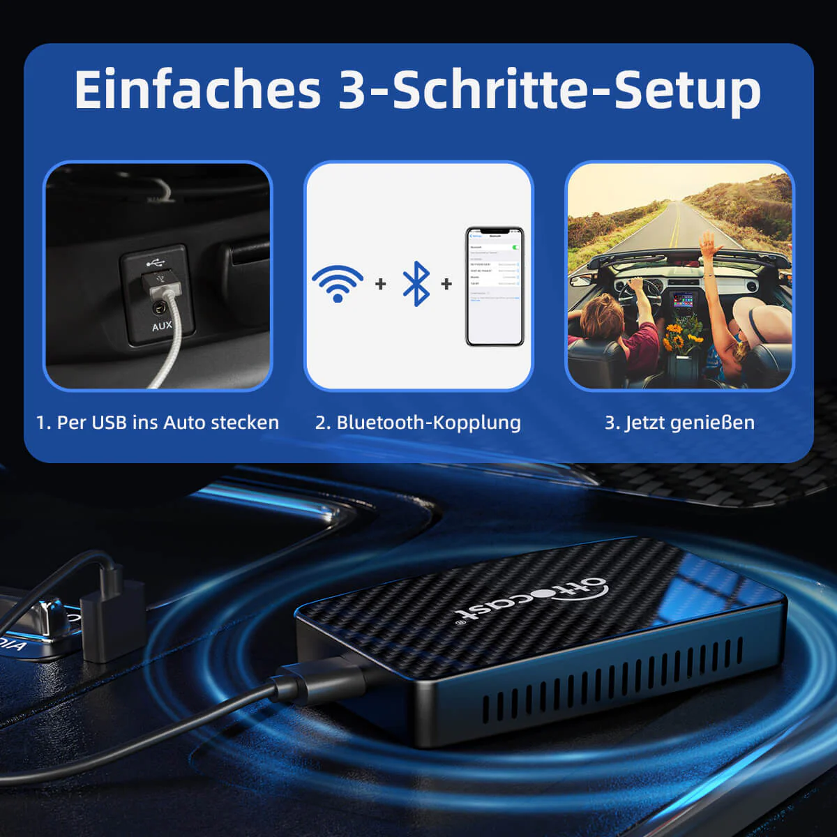 Ottocast® Play2Video Pro kabellose CarPlay und Android Auto Adapter - Image 6